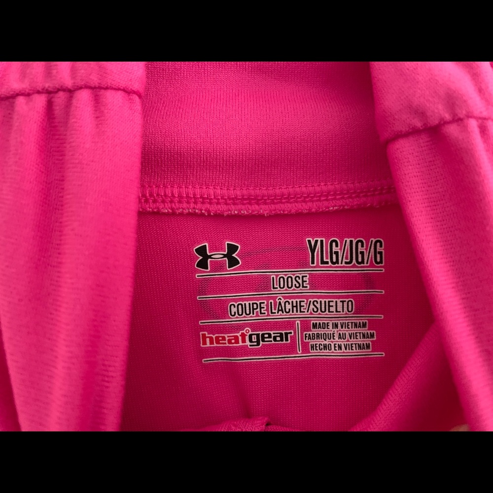 Under Armour Neon Pink Half Zip Athletic Top - Picture 2 of 4